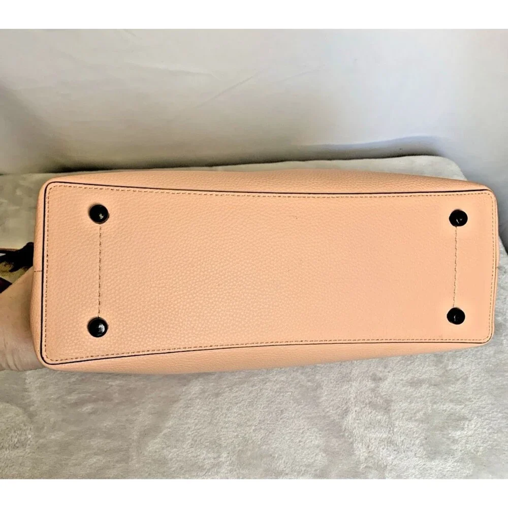 COACH Willow Shoulder Bag Faded Blush Colorblock Signature Canvas Interior C2267